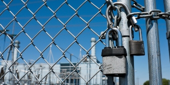 Locked Gate Of Power Plant (1)